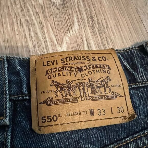 Levi's 550 Vintage 80s Orange Tag USA Relaxed Fit Blue Straight Jean Classic 33 - Picture 4 of 15